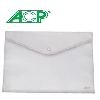 Pasta A4 C/ Botão De Pressão Cristal ACP Pacote C/10 Unidade