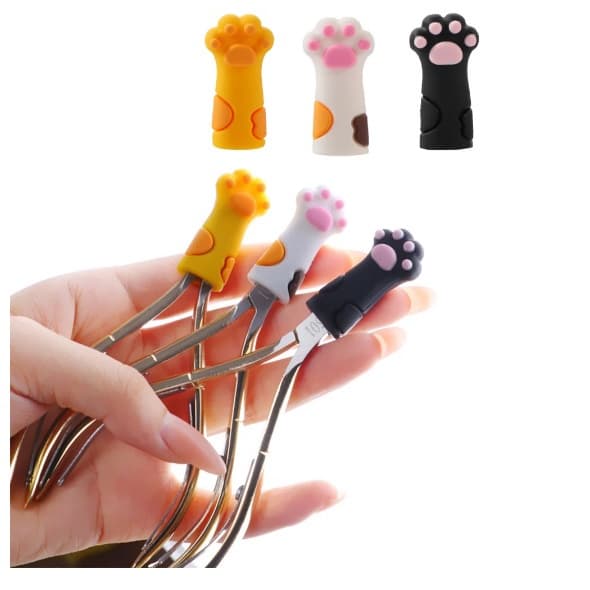 Capinha de Silicone Protetora para Alicate ou Tesoura de Unha Patinha de Gato ~