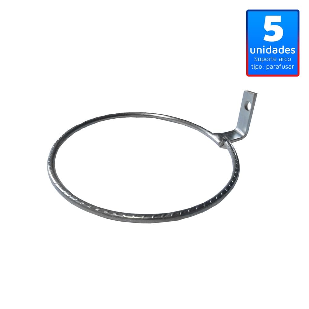 5 Suporte Anel 12cm Parafusar Fixar Parede Painel, Sem Vaso
