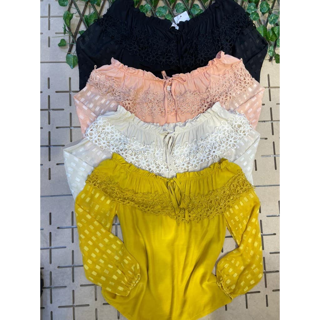 Blusa mangá longa /ombroá Ombro / Y11035