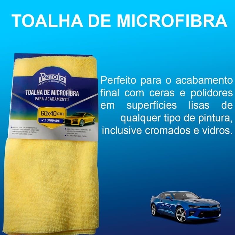 Toalha de Microfibra Pérola para Acabamento 38cm x58cm