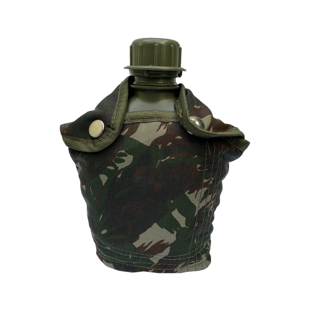 Porta Cantil Militar Camuflado Ou Verde Para Cantil Atack Trilha Camping Pesca