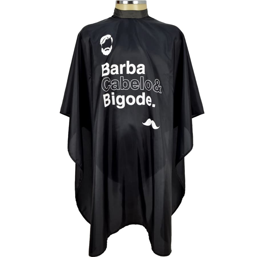 Capa De Corte Estampada Barba, Cabelo e Bigode - Salão de Cabeleireiro, Barbearia