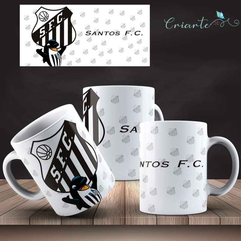 Caneca Porcelana Coleção Santos #05