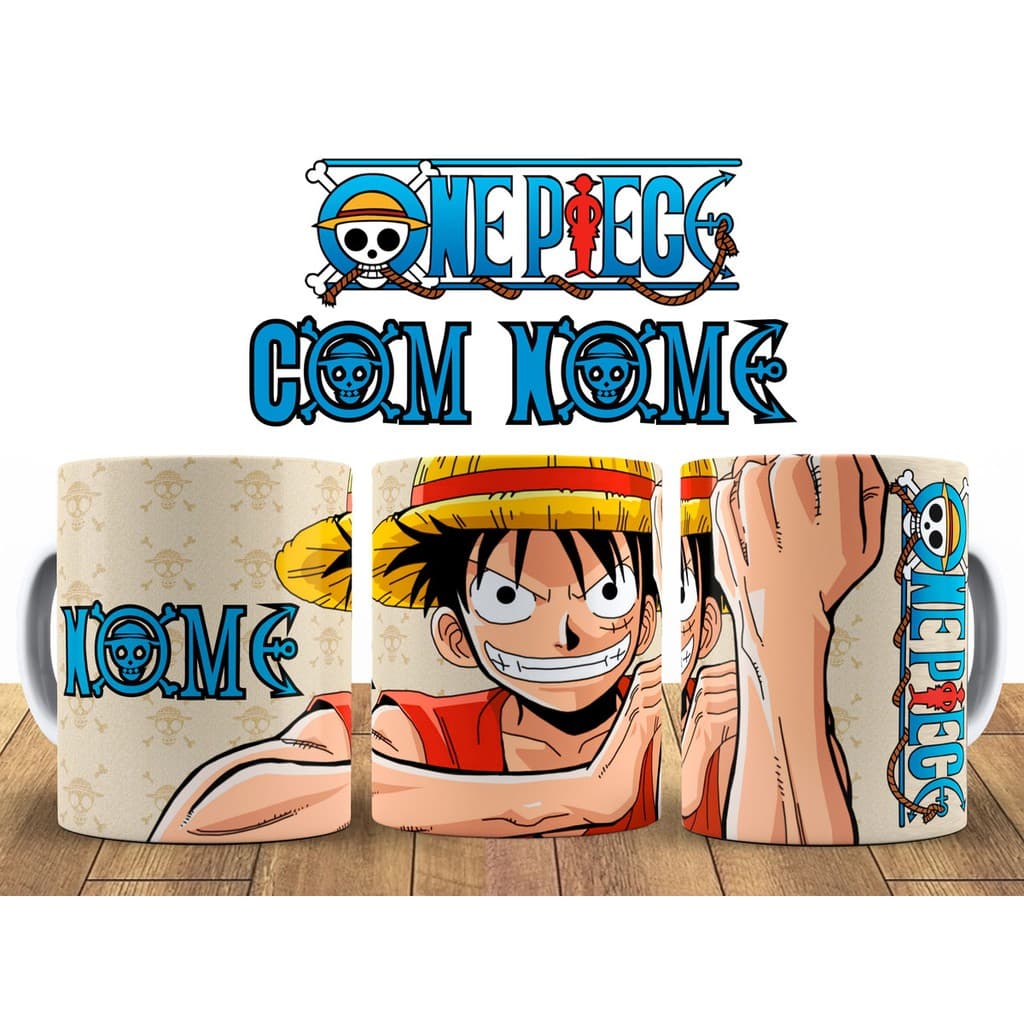 Caneca Luffy com Nome Gravado