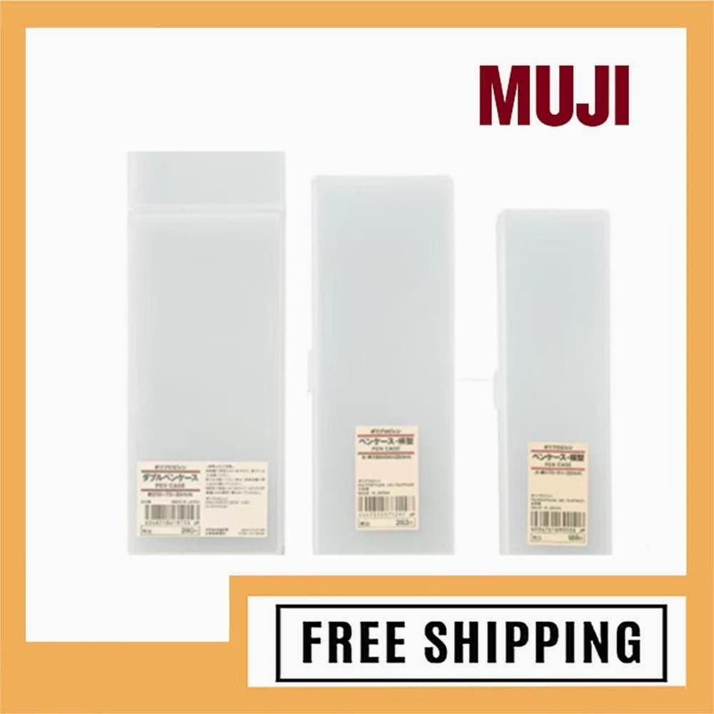 Estojo De Lápis Muji Autêntico Japonês Translúcido Simples Fosco