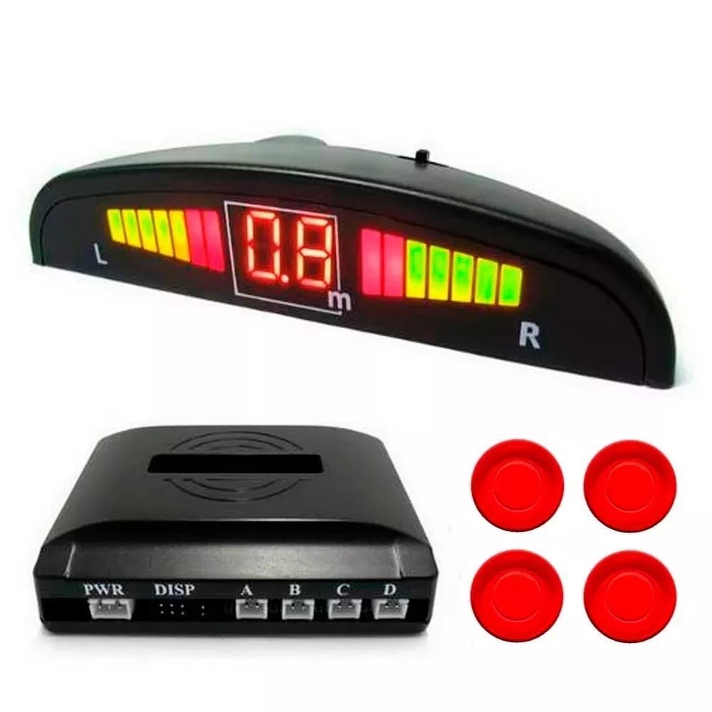Sensor de Estacionamento Vermelho 4 Sensores