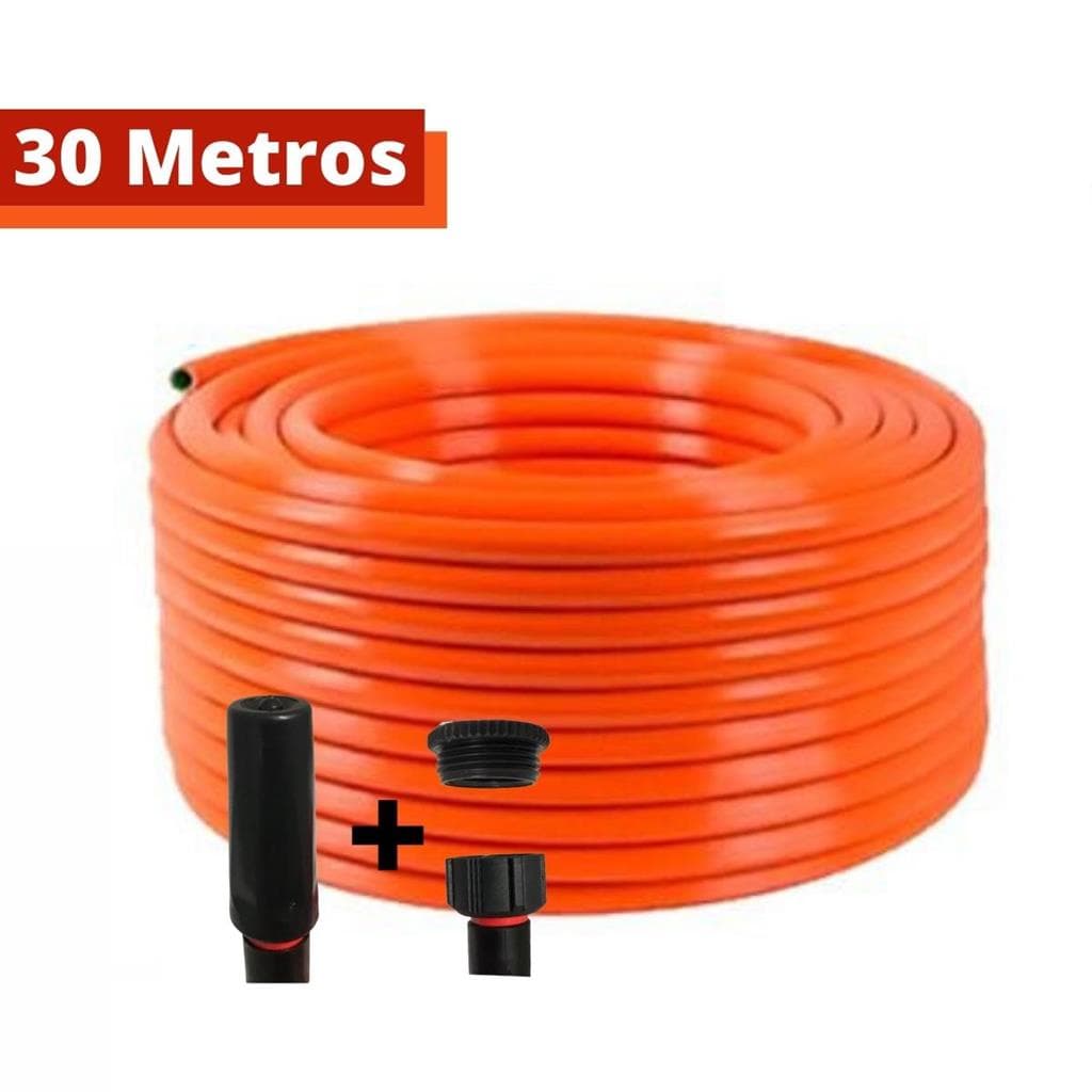 Mangueira Silicone 1/2 Laranja Alta Temperatura Flexível – Rolo 30 Metros