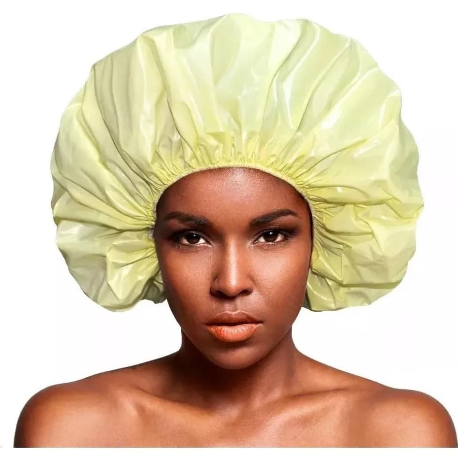 Touca PVC Especial Grande Para Banho Cabelos Afro Volumosos