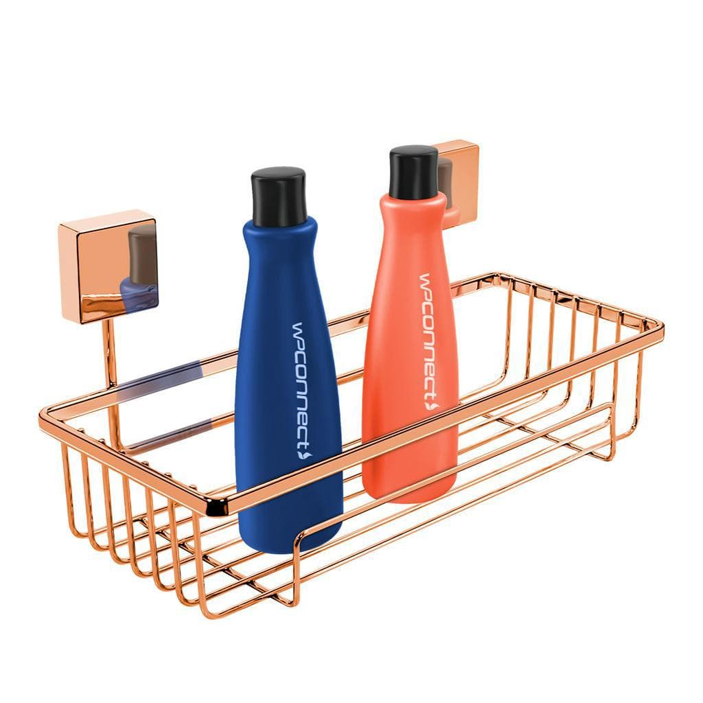 Prateleira Porta Shampoo de Banheiro Rosé Gold Fixação Por Parafusos - Wp Connect