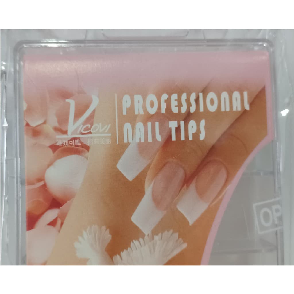 Kit 100 Unhas Postiças Natural New Quality Unha Postica Profissional Nail Tips Vicovi