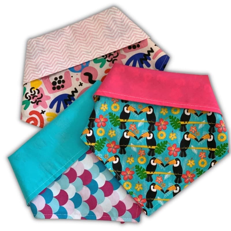 kit com 3 Bandanas acessórios para Pets cachorro gato coelho Lenço Babador Para Animais De Estimação