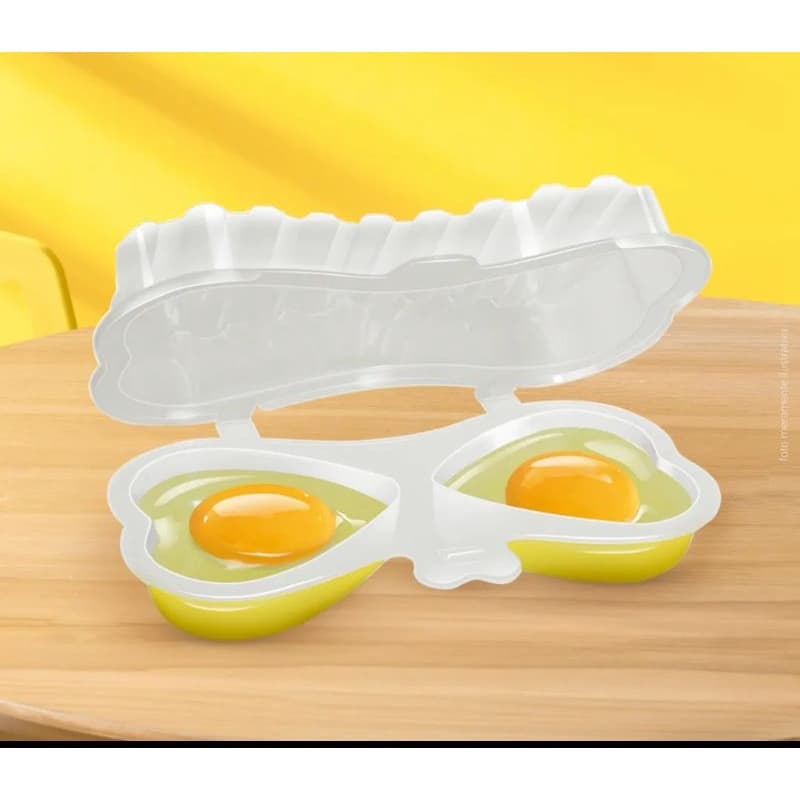 Egg Facíl  1 Forma 2 Ovos Para Microondas Egg Fácil Omelete Cozido Mexido