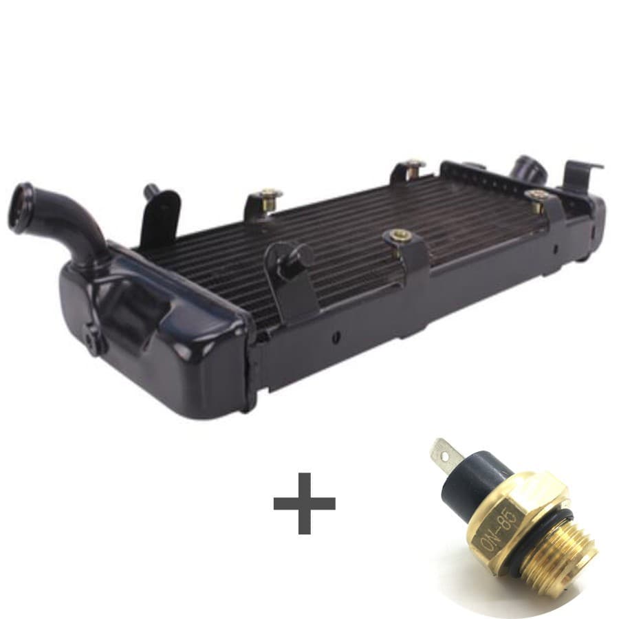 1 Conjunto De Radiador Para Tanque De Água De Motocicleta , Refrigerador Com Sensor , Peças De Moto Honda Steed 400/600