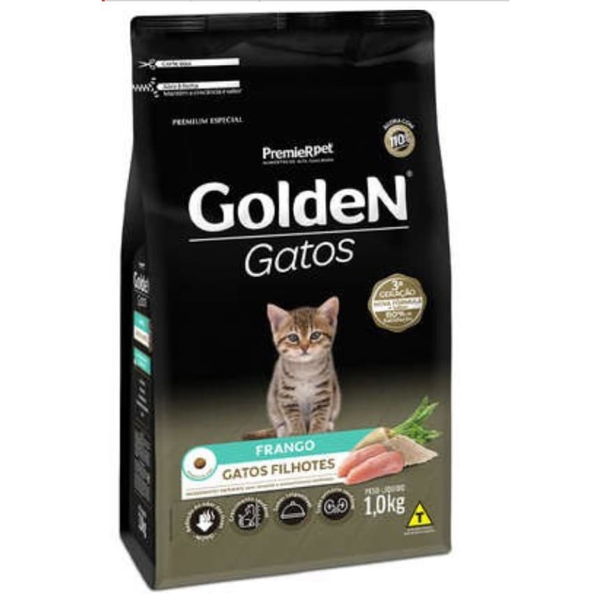 Ração Seca PremieR Pet Golden Gatos Filhotes Frango 1kg