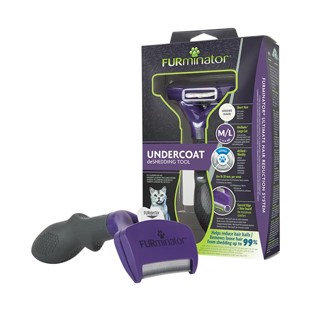 Furminator Médio/Grande Para Gatos de Pelo Curto
