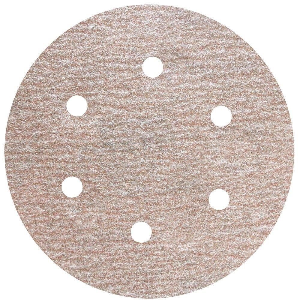 100 Discos De Lixa 6 Polegadas 152mm com 06 furos A275 - Grão 400