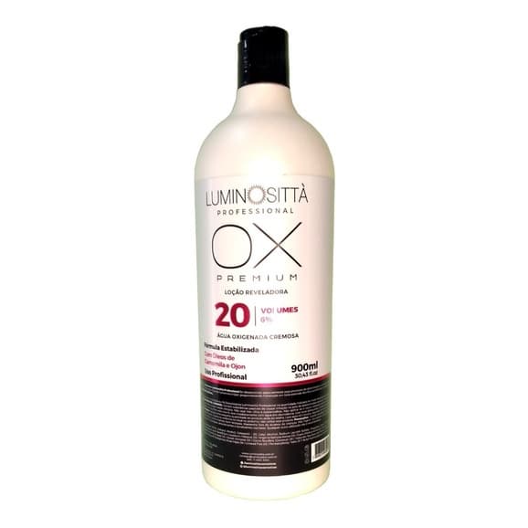 Água Oxigenada Ox 20 Volumes 900ml Luminosittà Premium Pro