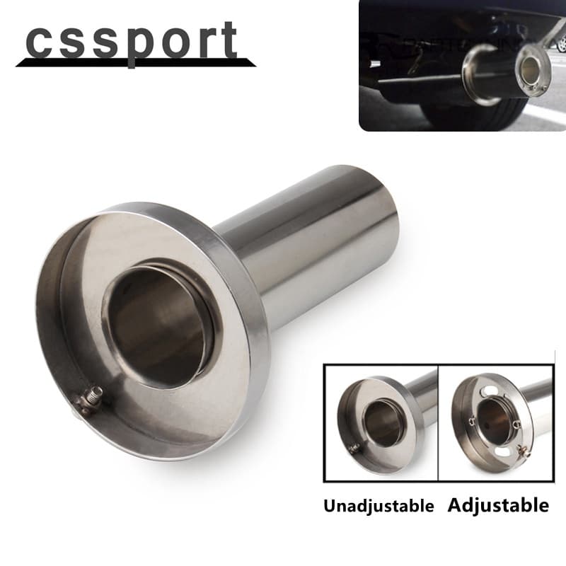 Silenciador De Escape De 3,5 "/4 4,5 " Redondo Universal De Aço Inoxidável Removível Carro Silver Fácil De Instalar