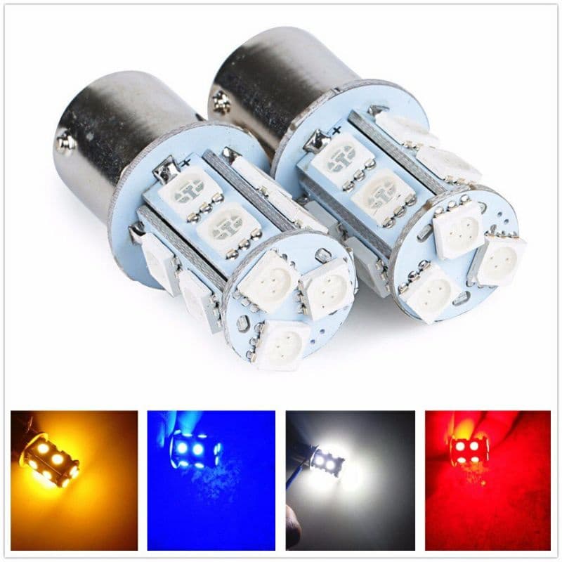 1157 bipolar BAY15D (lanterna e freio LED) luz lâmpada moto carro barco 2 polos seta ambar amarela laranja vermelha 12V