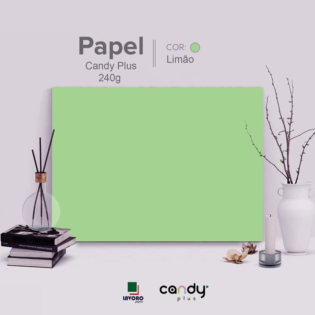 Papel Candy Plus - Limão (Veneza) - 240g A3 - 28 Folhas