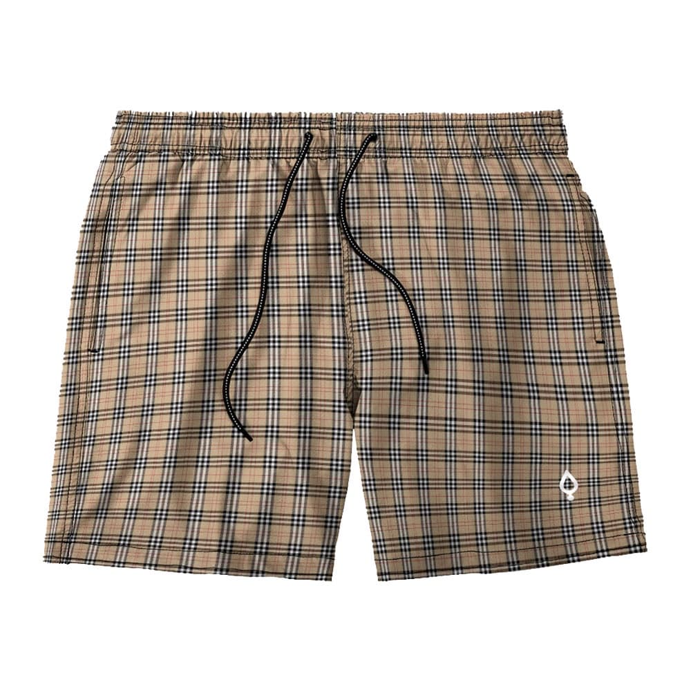 Short Bermuda Resina Estampado Xadrez Masculino Tactel elastano Academia Treino Praia com 2 bolsos