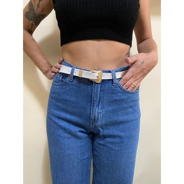 Cinto Feminino Couro 3cm Fivela  Prata Novidade Tendência
