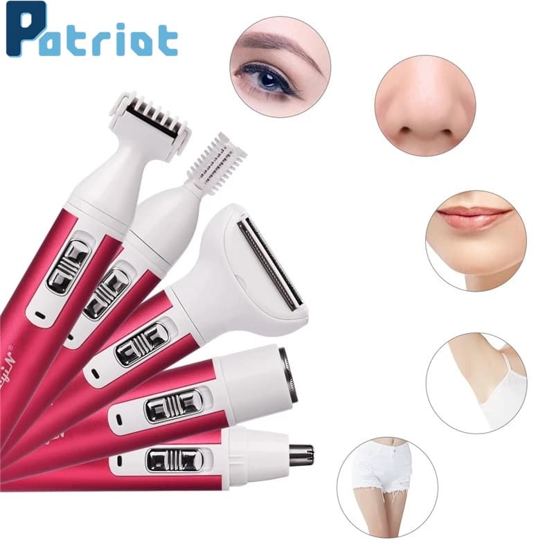 (5 Em 1 , Depilador De Axila De Pelo Corporal) (Removedor De Pêlos Elétricos Máquina De Barbear Facial Feminino)
