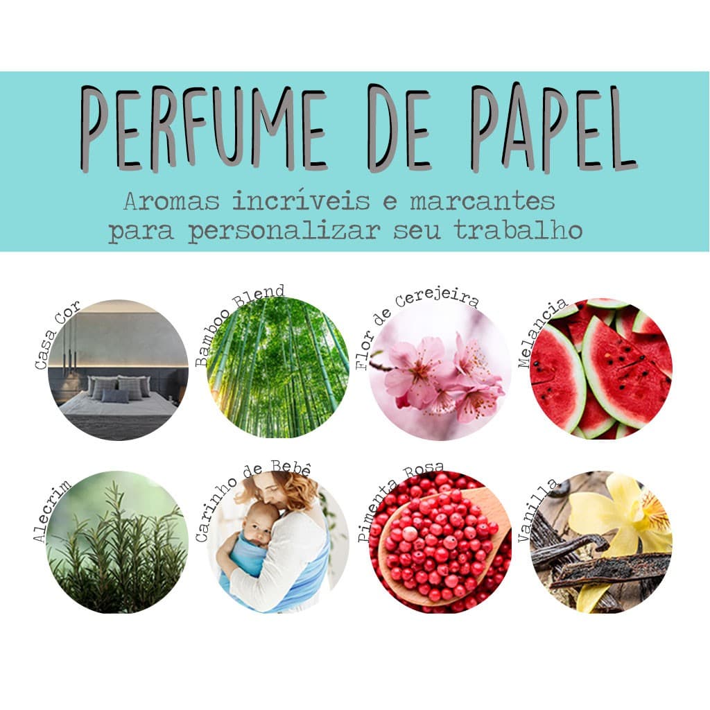 Perfume de Papel / Cheirinho para Embalagem / Aroma para Ambientes - 30ml (Vários aromas)