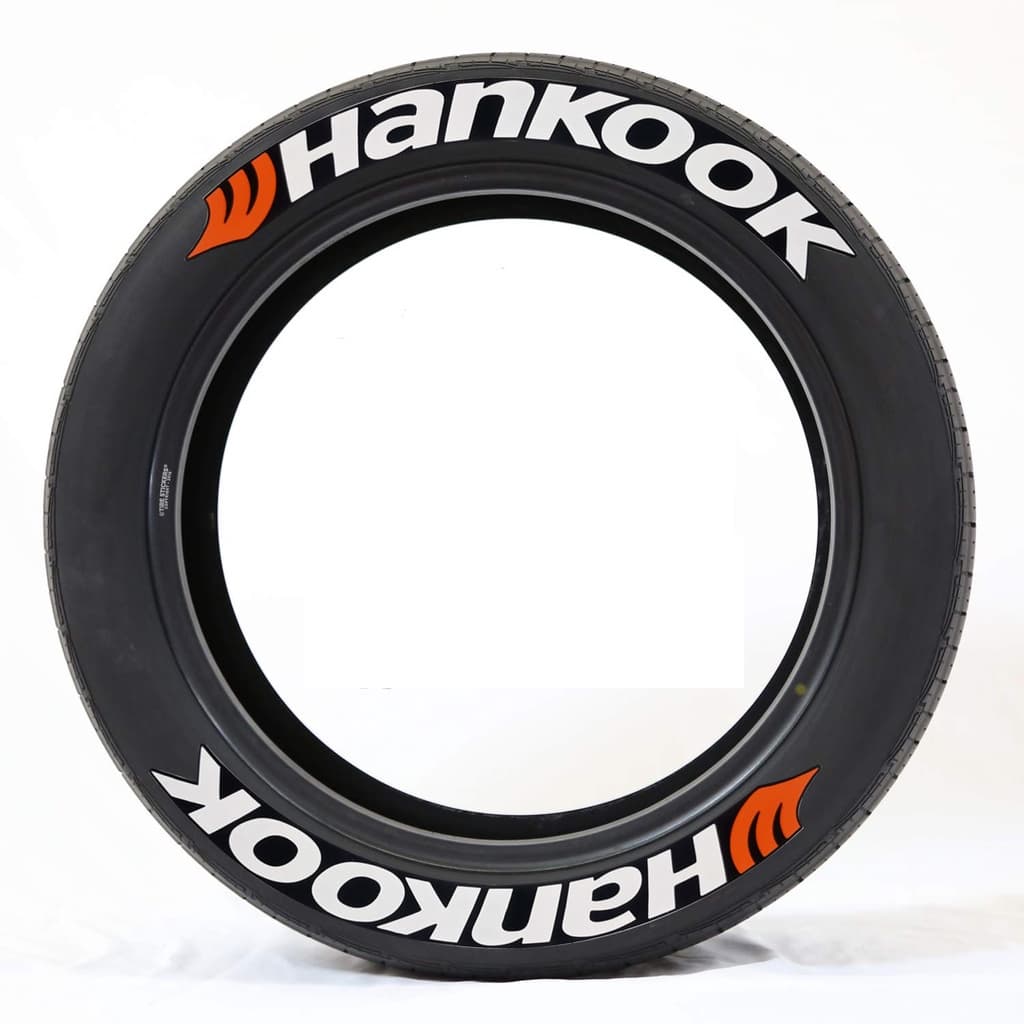 [Um Conjunto É Adesivo De Pneu] HANKOOK Personalidade Universal Carro Roda Motocicleta 3D Carta Em Inglês
