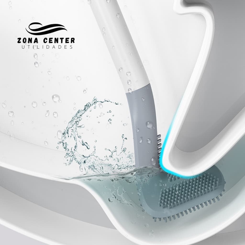 Escova Sanitária Golfe Silicone Com Adesivo Para Parede Limpar Vaso Privada Banheiro Toalete