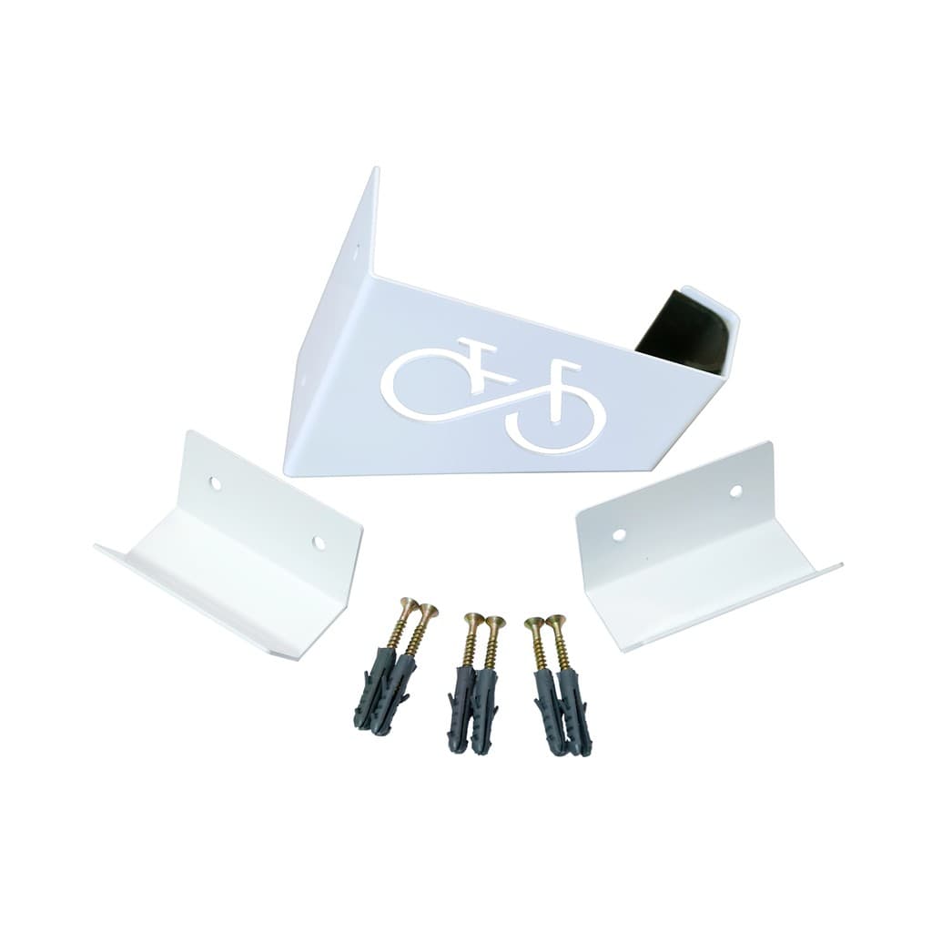 Suporte De Parede Para Bike Mtb Ou Speed Tipo 3v Bicicleta Branco