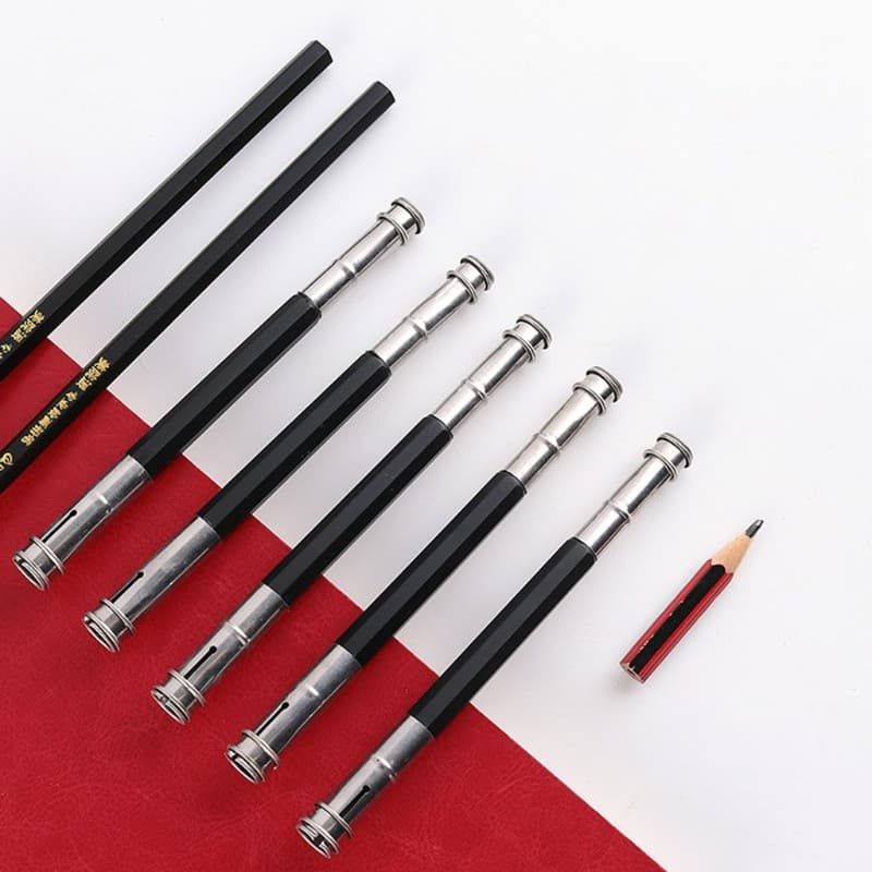 2pcs Extensor Lápis Ponta Dupla / Suporte Para Desenho / Ferramenta Para Escrita / Lápis / Arte
