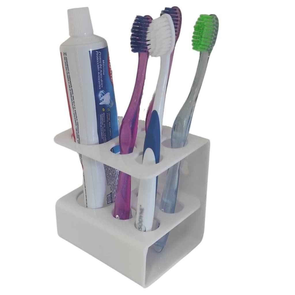 Porta Escova de Dente em Acrílico Fixo parede