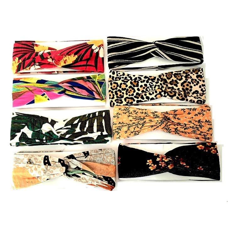 KIT COM 12 LINDAS FAIXAS TURBANTE PRONTA ENTREGA