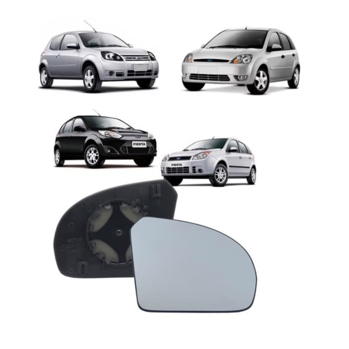 Lente Com Base Subconjunto Ford Fiesta 2003 até 2014 Ford Ka 2008 até 2014 Refil Espelho Retrovisor