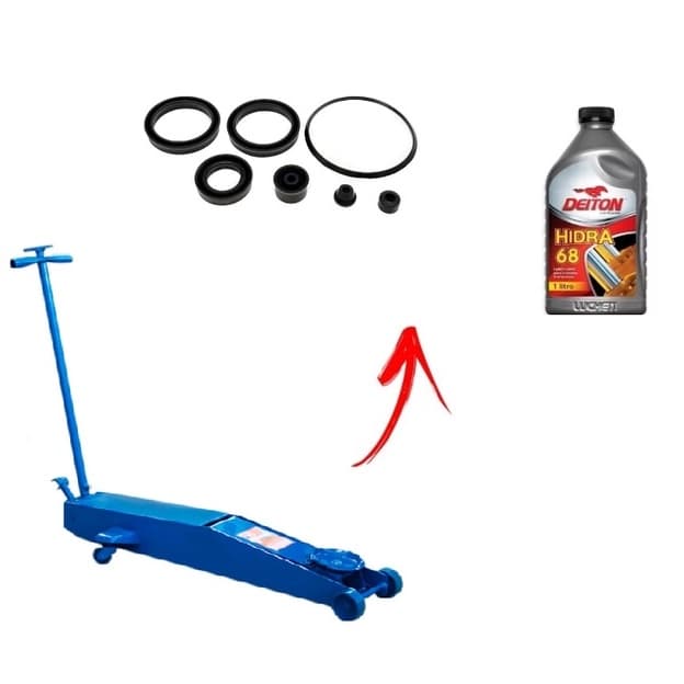 Kit Reparos Vedação p/ Macaco Jacaré 2 ton. Marcon + Óleo hidraulico