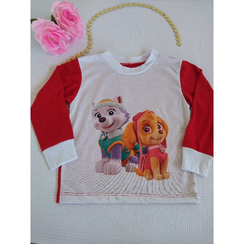 Camiseta manga longa Patrulha Canina