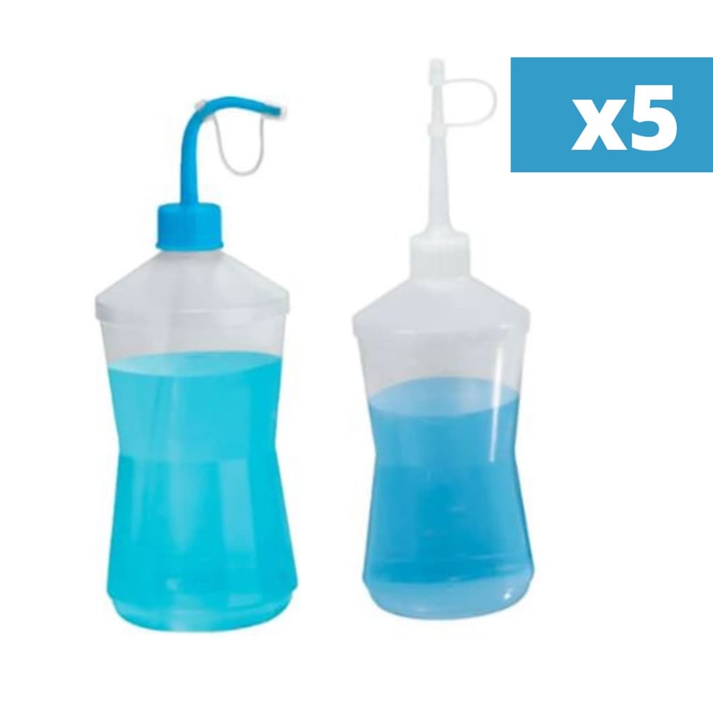 5 Almotolia Transparente Bico Curvo e Reto Frasco 500ml/250ml/120ml/100ml/60ml Diversos Tamanhos