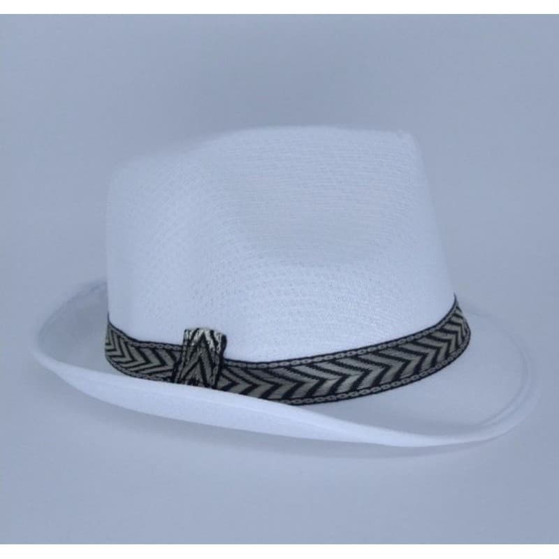 Chapéu Malandro Carioca Estilo Panamá Branco Carnaval Ensaio Samba Importado POLIESTER