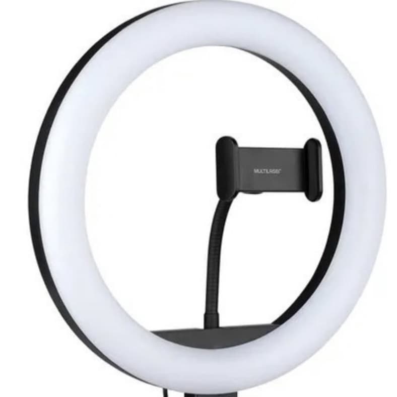 Suporte para Celular - Luz para Selfies - Studio de fotos - Iluminador Ring Light C/tripe Ac370 Multilaser Sup.ajustável