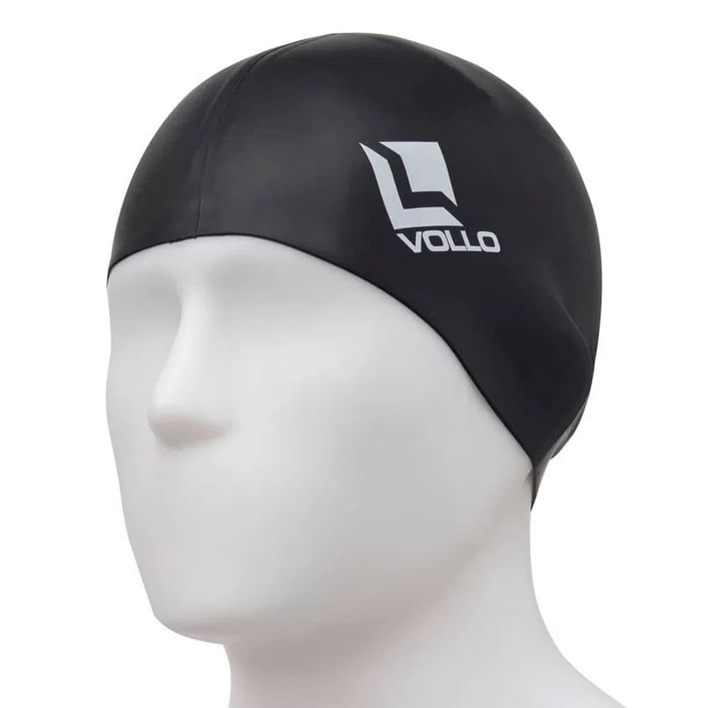Touca para Natação Adulto Silicone Vollo Preto