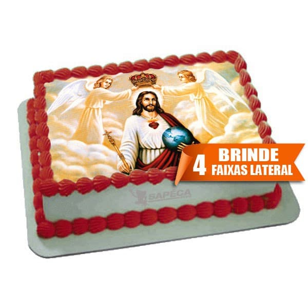 Papel arroz Jesus 20x30cm para Bolo de 4kg