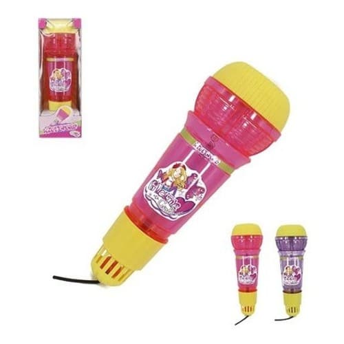 Microfone Infantil Com Eco Glam Girls Colors Luz A Bateria