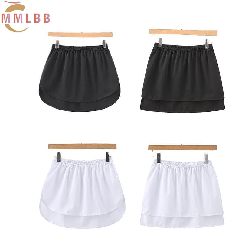 Saias femininas anáguas saias internas bordadas saias de fundo branco saias de algodão a-Line saias internas de inverno