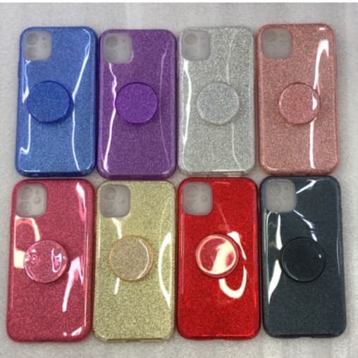 Capa Para Celular Com Brilho Capinha Brilhosa E7/E7PLUS/E7 POWER Glitter Com Pop Suporte Colorida E7/E7PLUS/E7 POWER