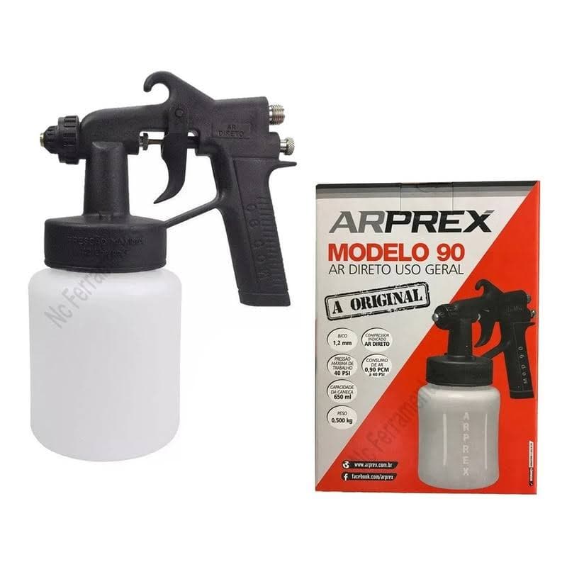 Pistola Para Pintura Tufão Ar Direto Modelo 90 Arprex