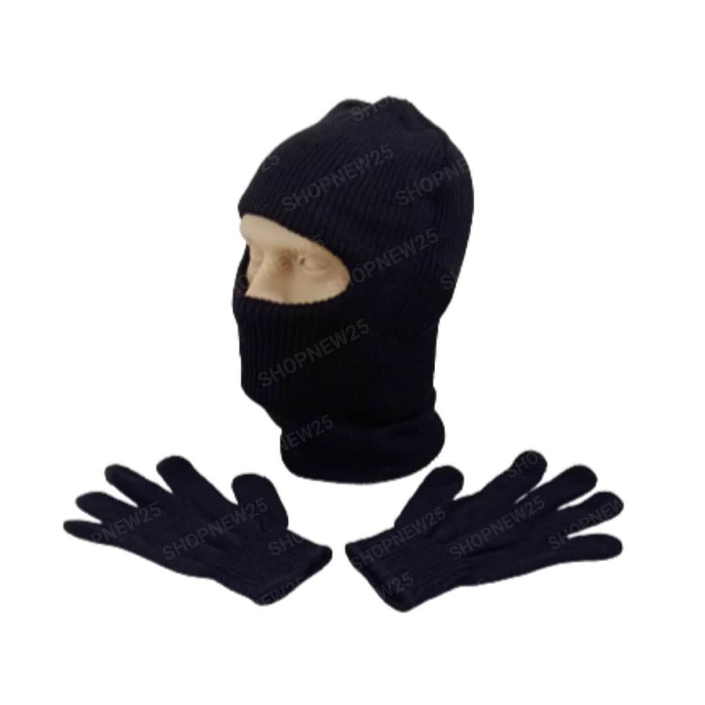 Touca Gorro Ninja Motoqueiro + Par de Luvas