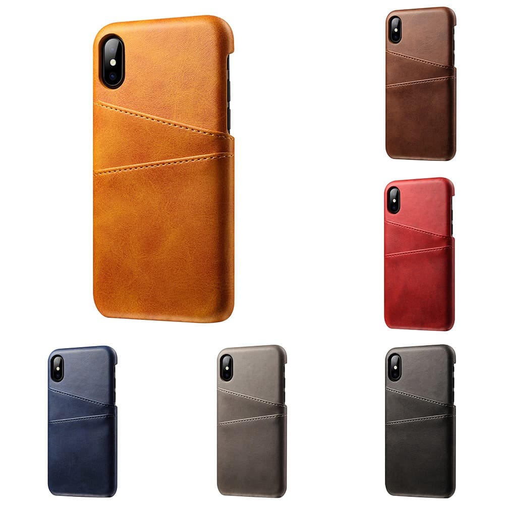 Slot Para Cartão De Couro Falso Volta Caso Do Telefone Capa iphone Ar 16e 17 16 15 14 13 11 pro max 12 xr xs 7 8 plus se