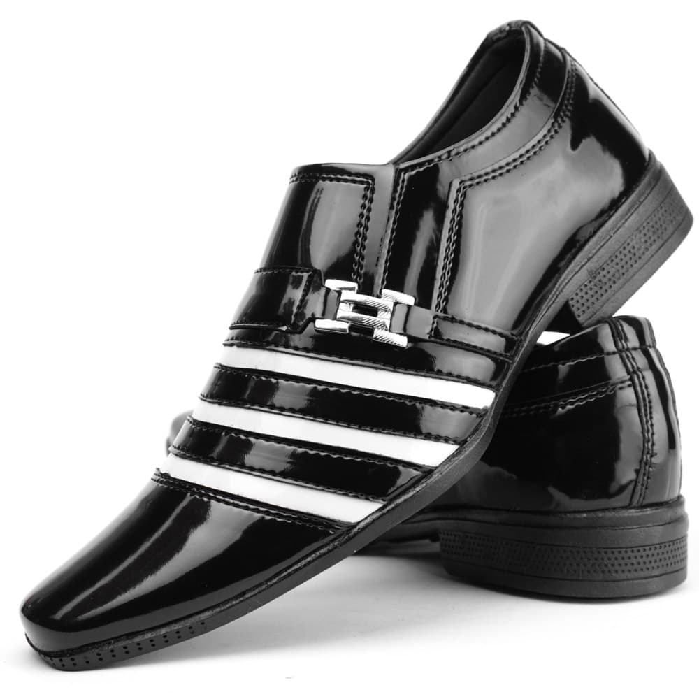 Sapato Social Masculino Preto com Vermelho Super Promoção Imperdível